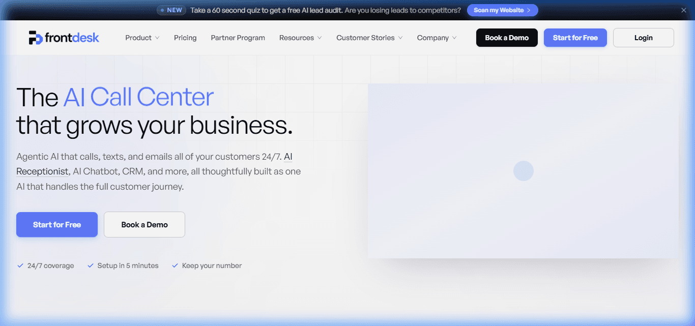 My AI Front Desk Preview Screenshot